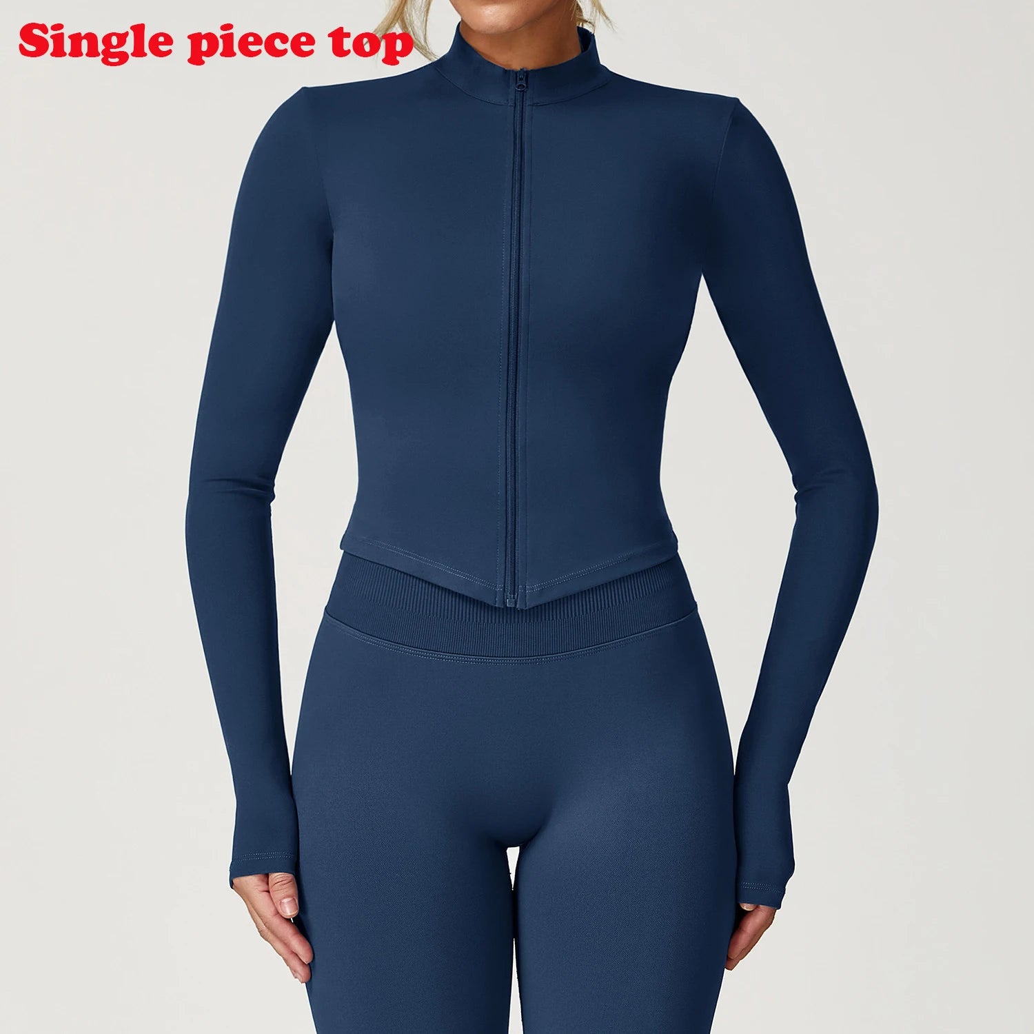 Women’s Slim Fit Zipper Jacket – Long Sleeve Fast-Dry Yoga & Fitness Top