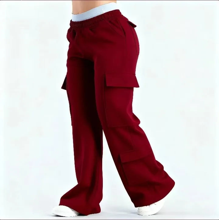 Pantalon Femme Spring Summer Pocket Versatile Commuting Casual Personality Trousers Women's Straight Casual Solid Color Trousers