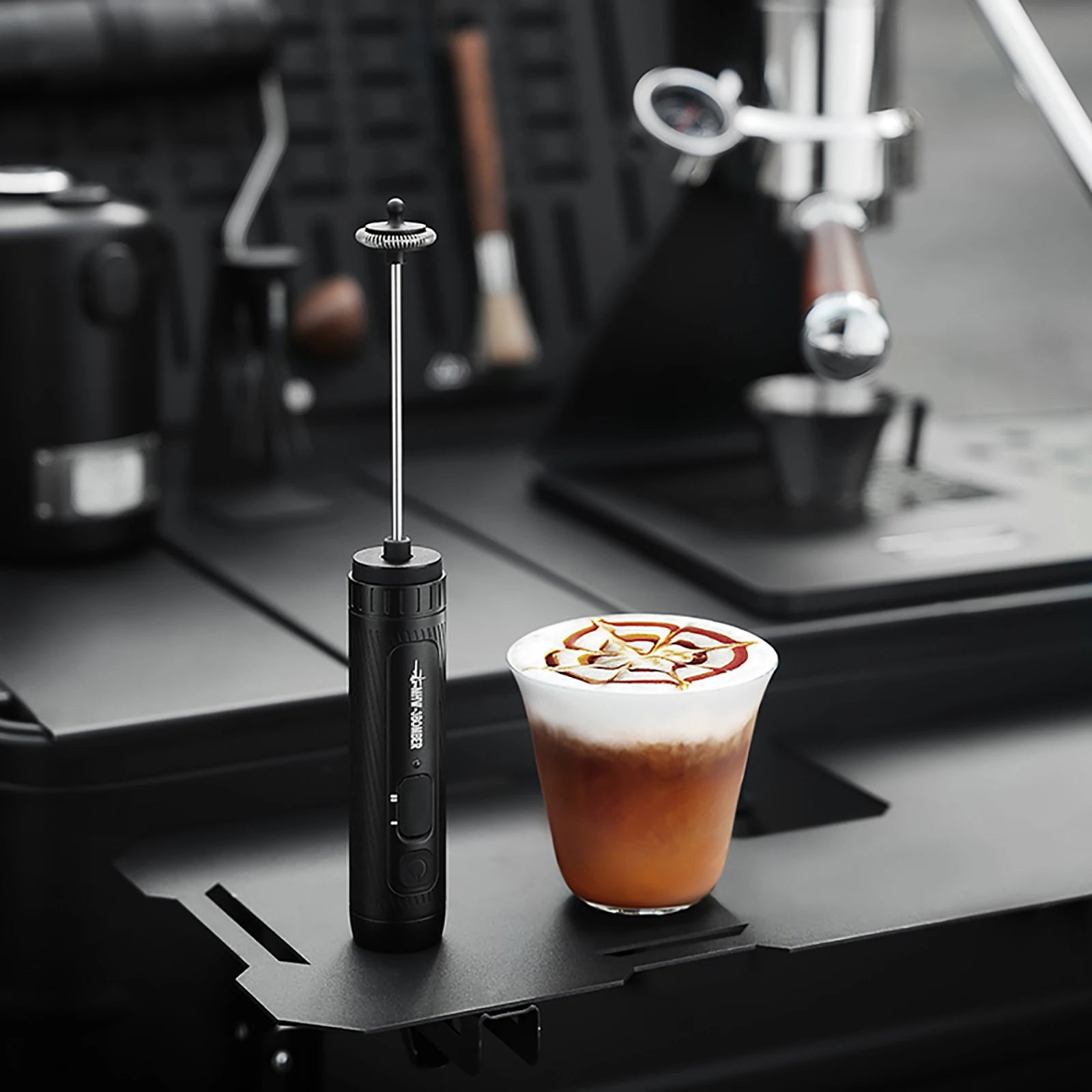 MHW-3BOMBER Electric Milk Frother – USB Rechargeable Coffee Frother