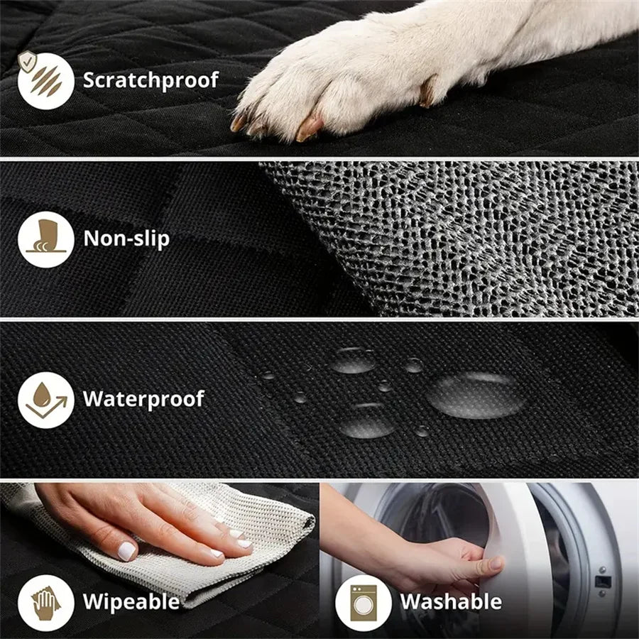 Quilted Waterproof Dog Car Seat Cover – Anti-Slip for Cars, Trucks & SUVs