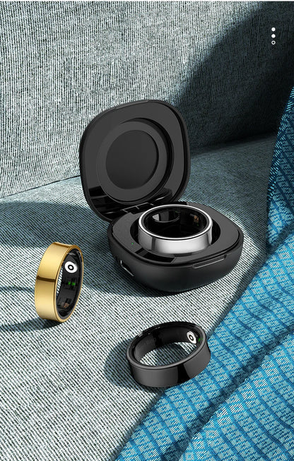 Smart Health Tracking Ring with Charging Case
