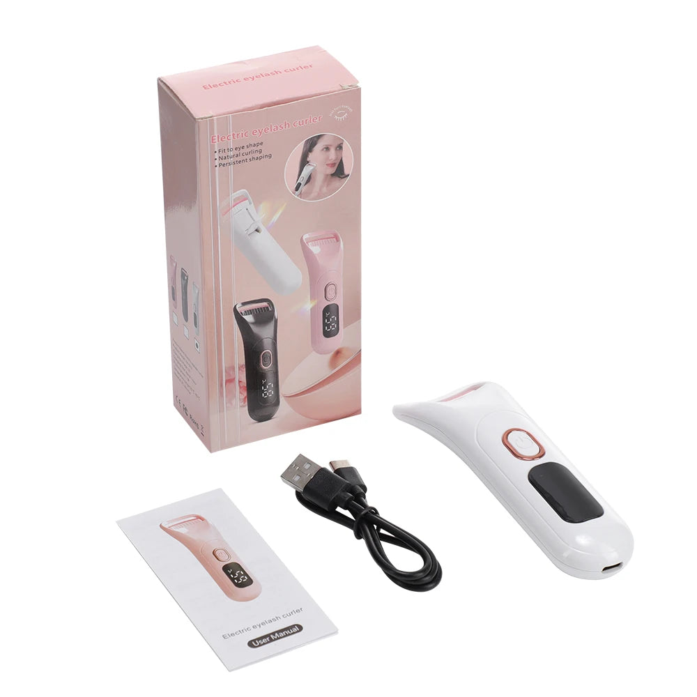 Electric Heated Eyelash Curler – Rechargeable Digital Lash Curler