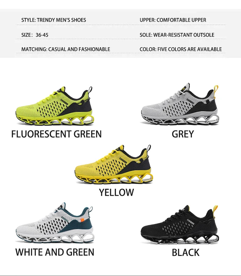 Men’s Lightweight Breathable Running Sneakers – Shock-Absorb Gym & Casual Shoes