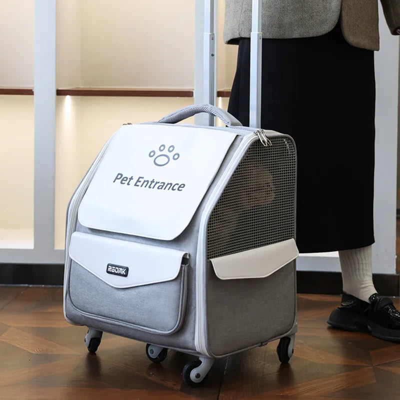 Pet Strollers Portable Hand-held Soft Side Backpack Large Space Breathable Foldable Carrying Bags for Small Cats Dogs Supplies