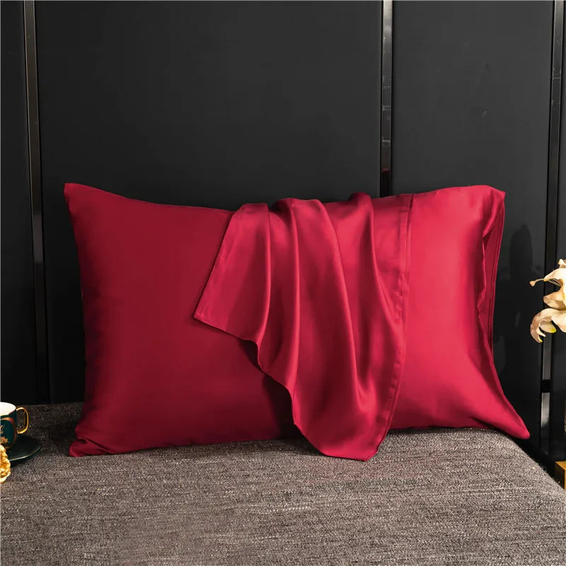 Natural Mulberry Silk Pillowcase – Solid Color 50x70 Bedding Pillow Cover