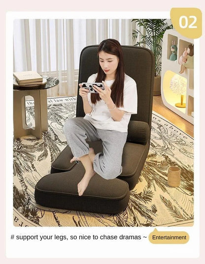 4-in-1 Adjustable Chaise Lounge Sofa Bed with Pillow – 15-Position Floor Lounger