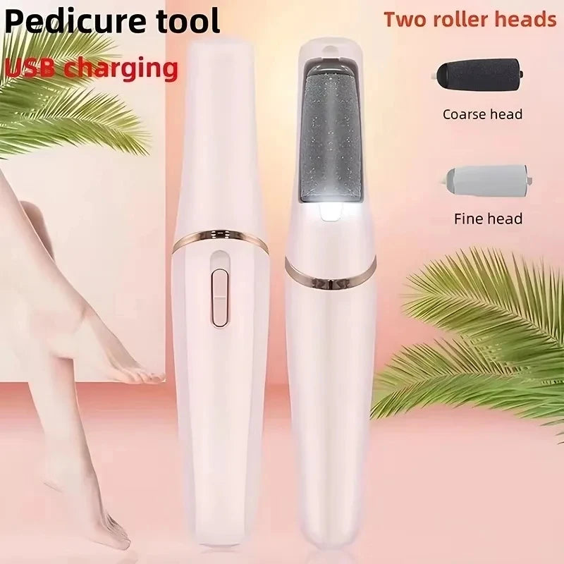 USB Electric Foot Pedicure Grinder – Rechargeable Dead Skin Removable Roller Tool