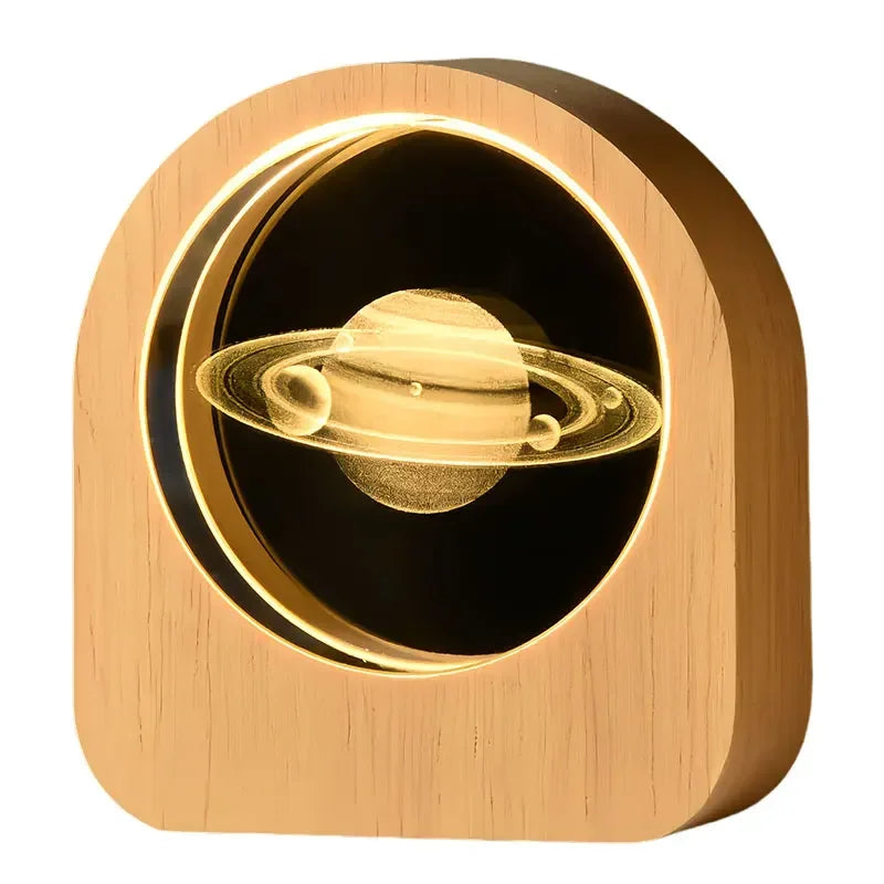 3D Crystal Glass Solar System Desktop Decoration – Astronomy Gift for Home or Office