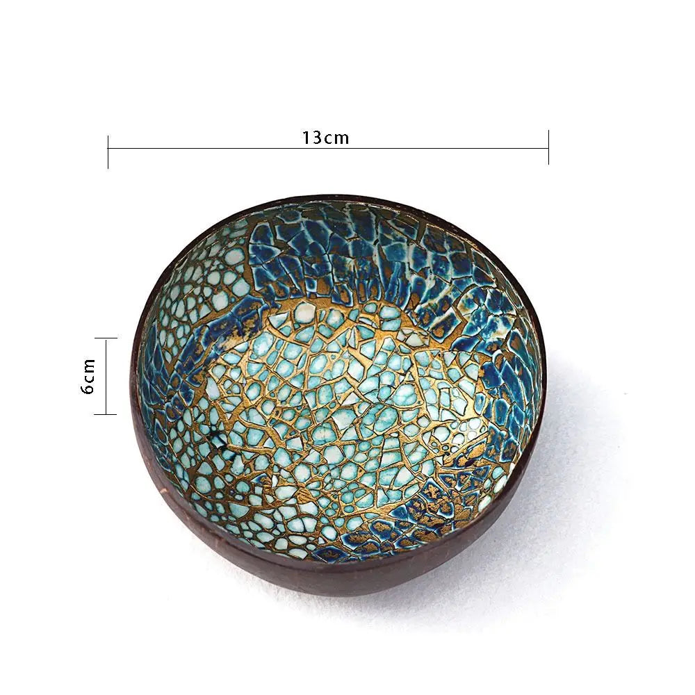 2 Pcs Round Shell Bowls Coconut Shell Key Bowl Natural Storage Bowl for Home