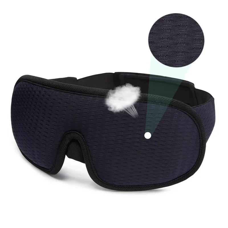 3D Sleep Mask – Soft Breathable Eye Mask for Travel & Night