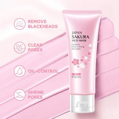 9-Piece Sakura Skincare Set – Facial Cleanser Cream Sunscreen & Masks for Glowing Skin