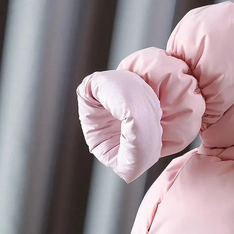 Kids Winter Cotton Jacket for Girls – Warm Plush & Thick Outerwear