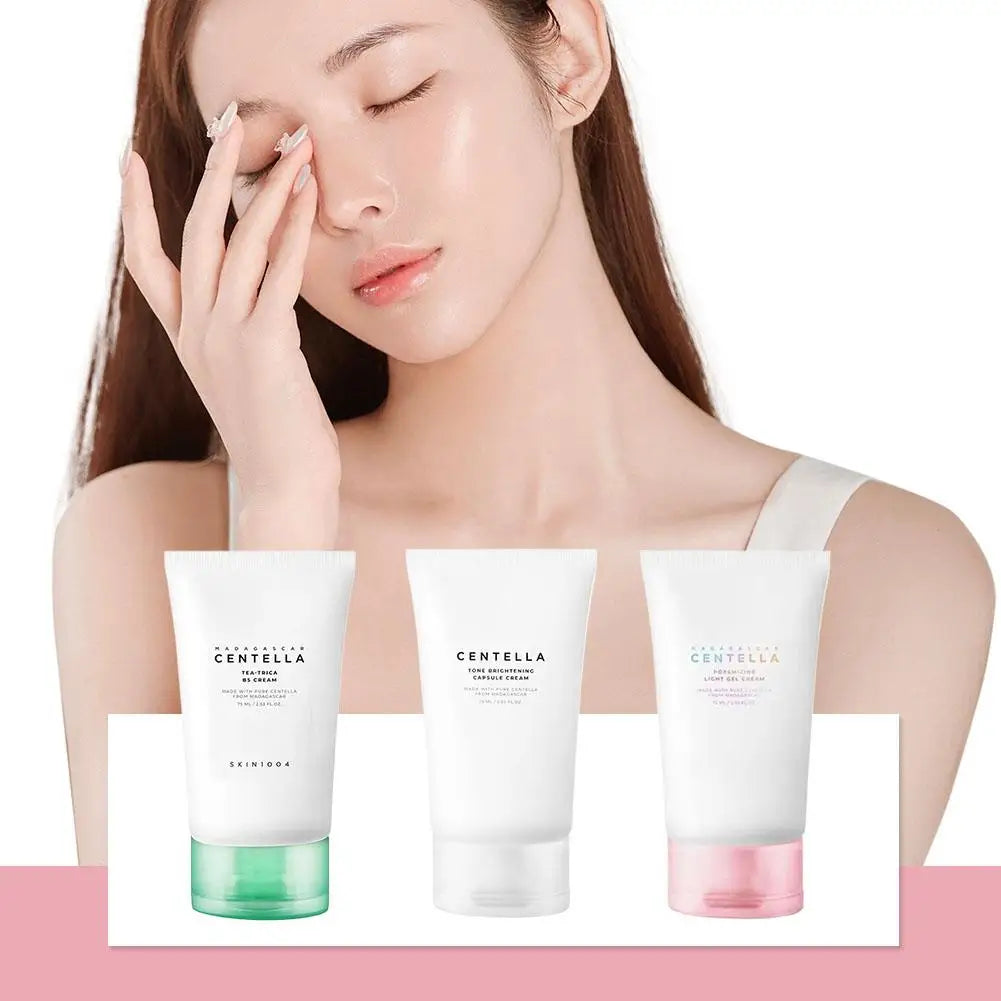 Centella Asiatica Skin Care Set – Brightening Serum Calming Toner & Moisturising Sunscreen