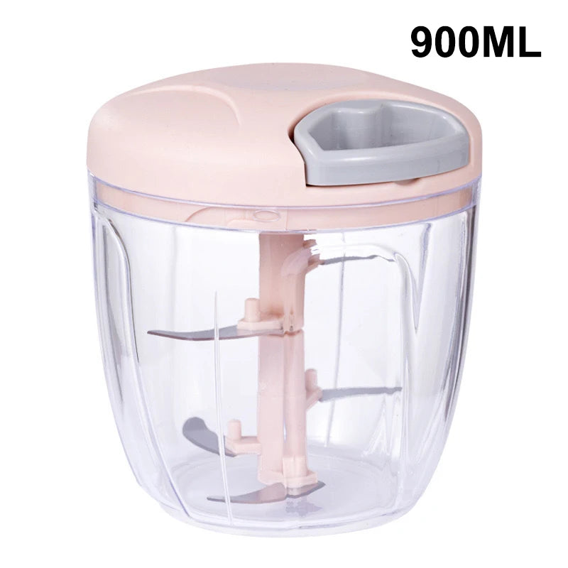 Manual Pull String Food Chopper – Multi Function Vegetable Garlic Mincer