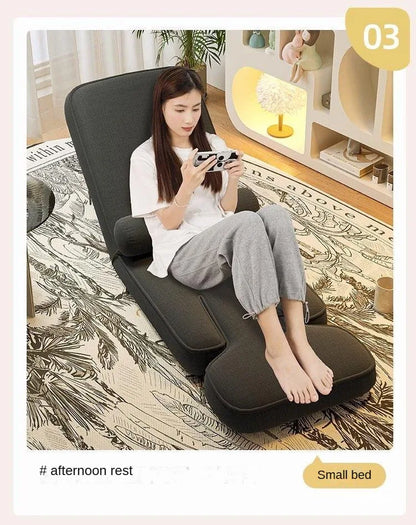 4-in-1 Adjustable Chaise Lounge Sofa Bed with Pillow – 15-Position Floor Lounger