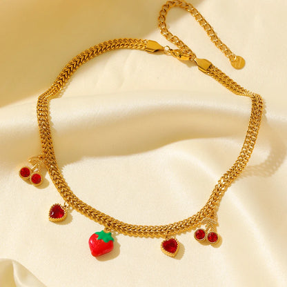 Gold-Plated Heart Pendant Necklace