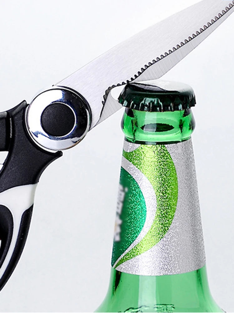 Multifunctional Stainless Steel Kitchen Scissors – Cut Meat Vegetables & Fish Easily