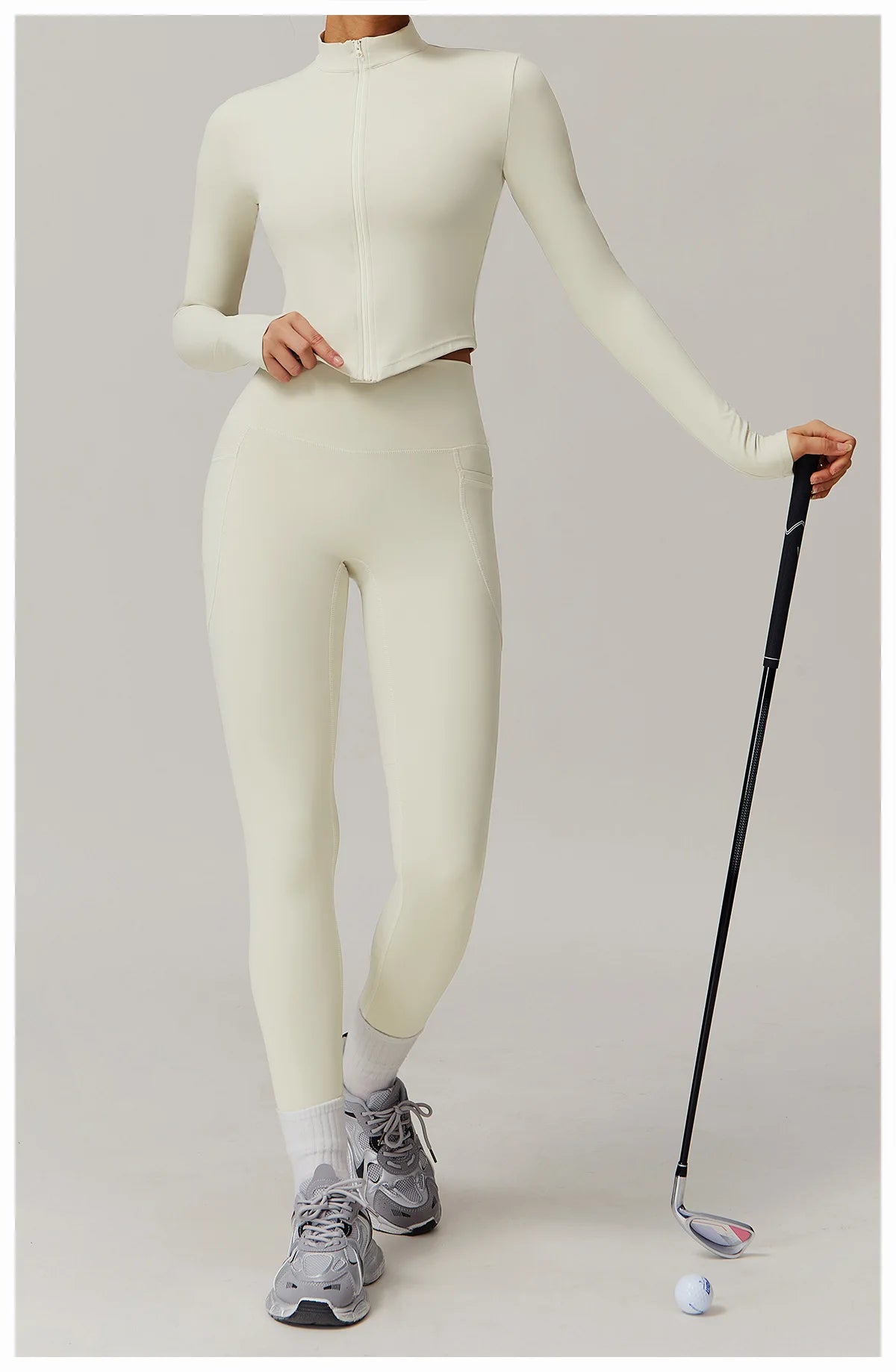 Women’s Slim Fit Zipper Jacket – Long Sleeve Fast-Dry Yoga & Fitness Top