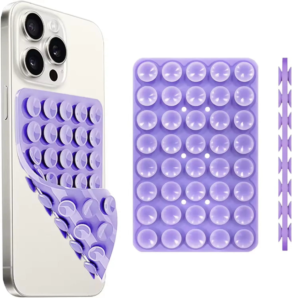 Double-Sided Silicone Suction Phone Mount for Hands-Free Selfies & Video Recording