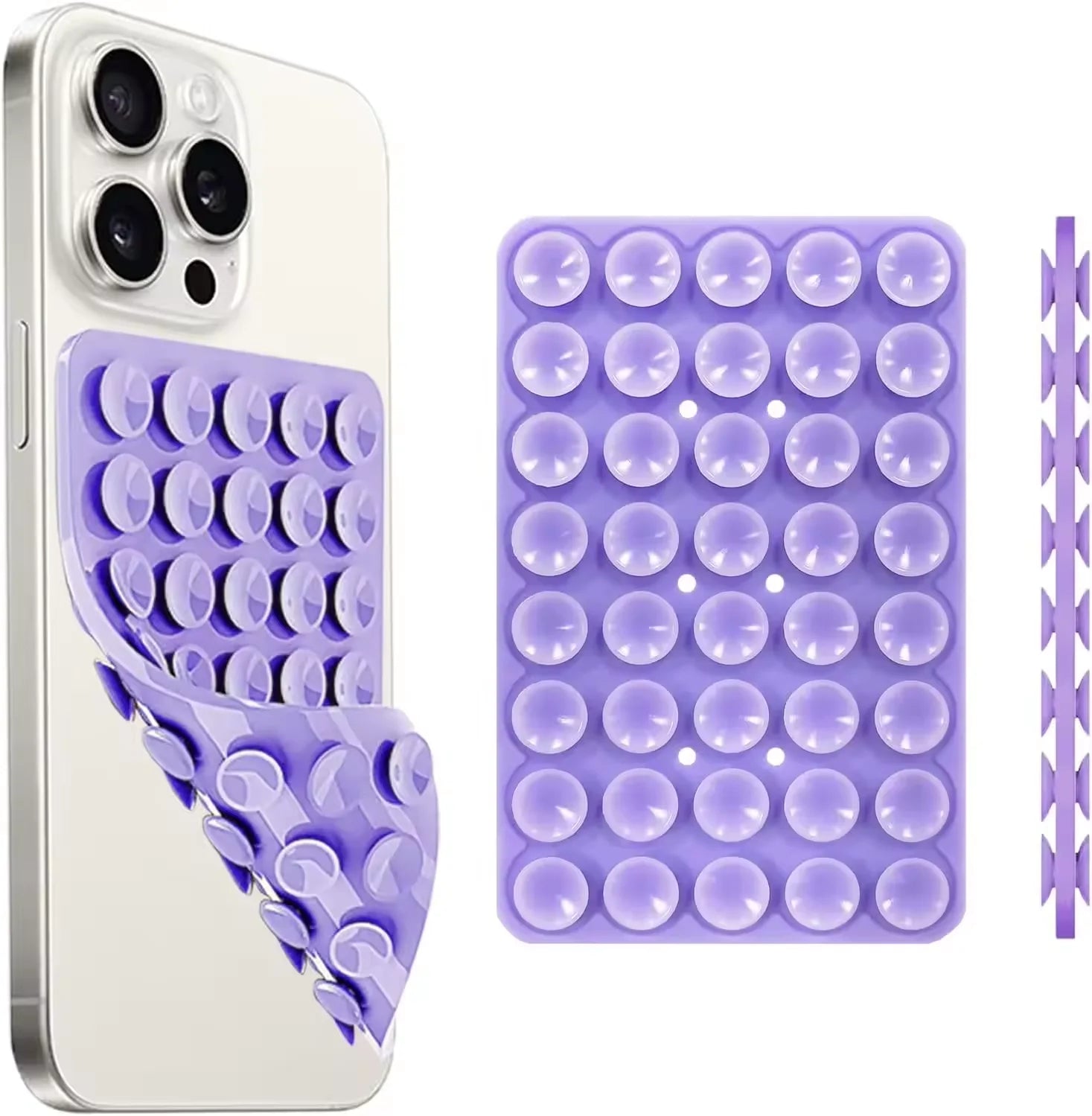 Double-Sided Silicone Suction Phone Mount for Hands-Free Selfies & Video Recording