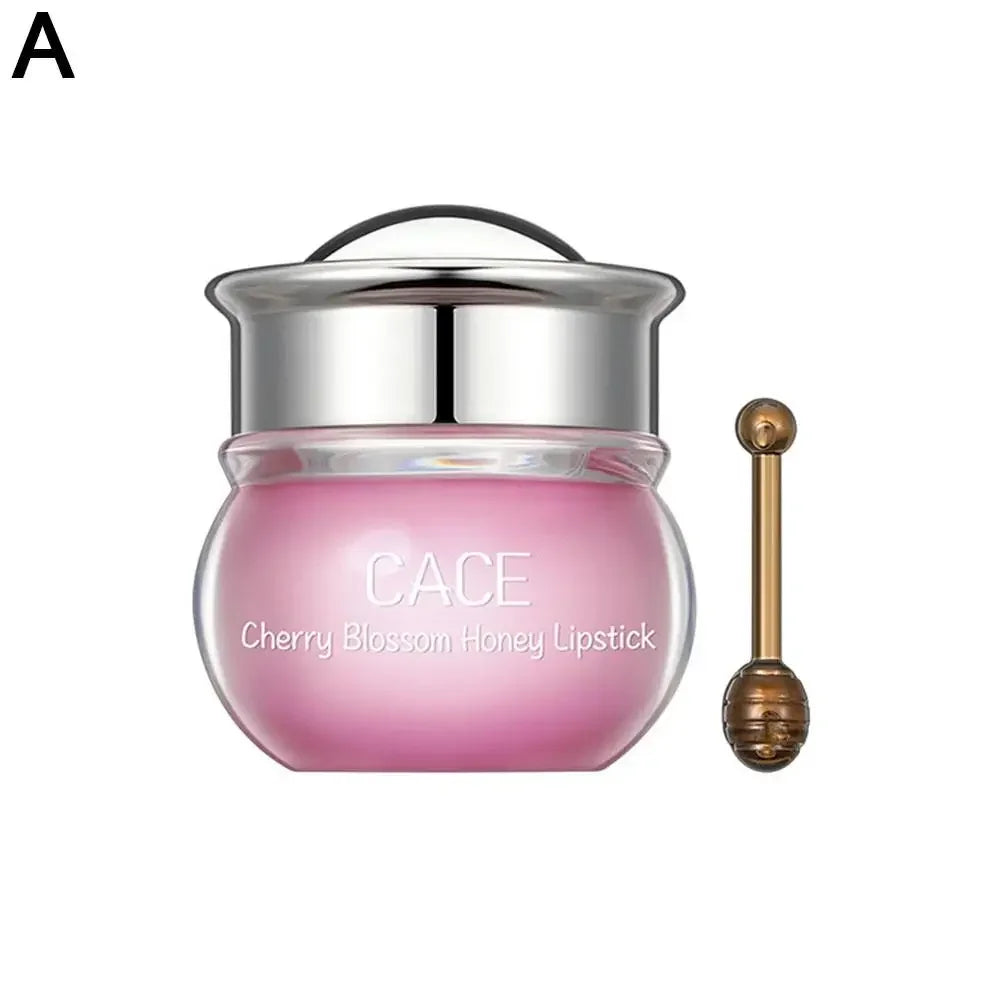 Moisturizing Lip Balm Lip Mask Lips Care Makeup Honey Peach Anti-Cracking Fades Lips Lines Lipsticks Base Makeup Jelly Lip Balm