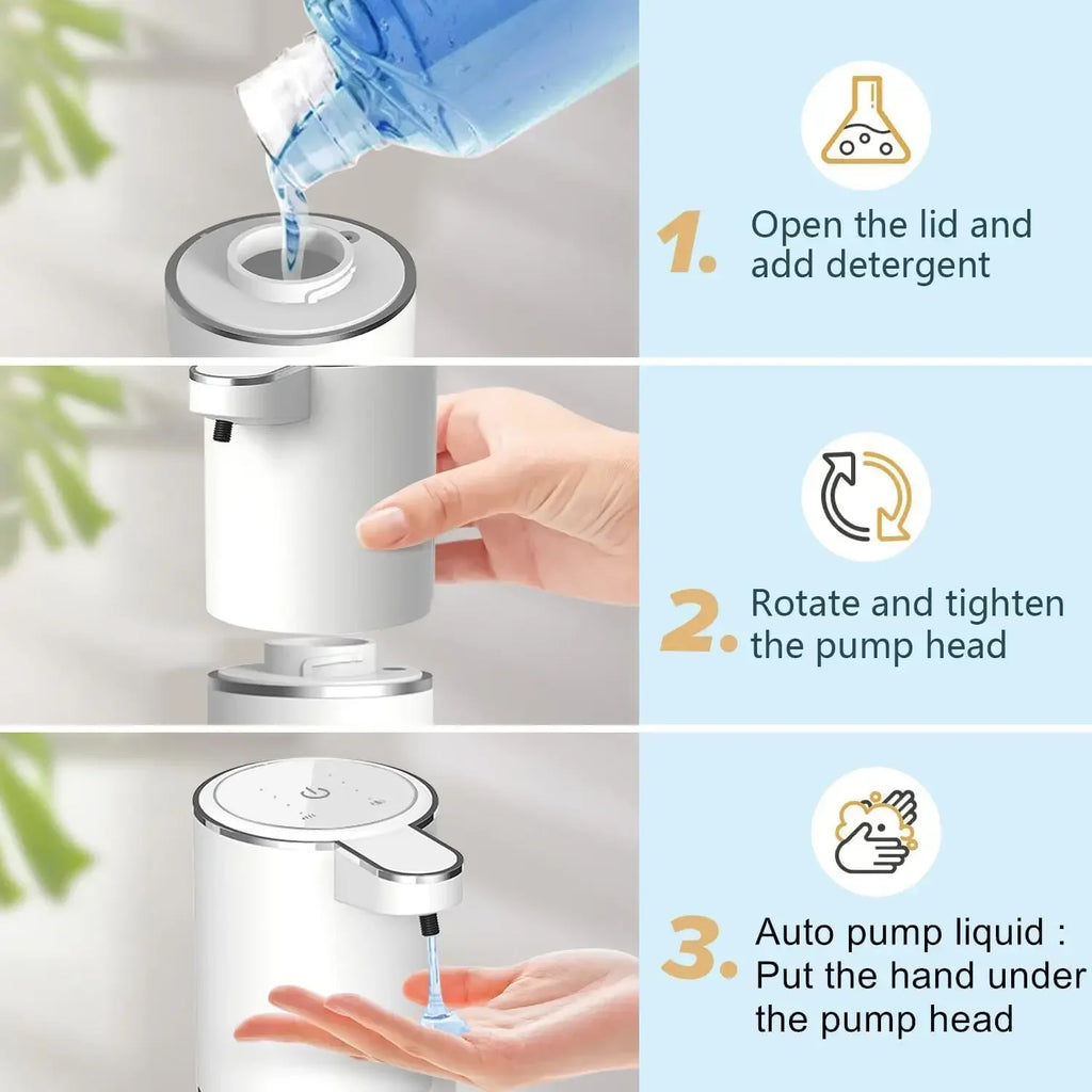 Automatic Touchless Soap Dispenser – USB Infrared Sensor Pump