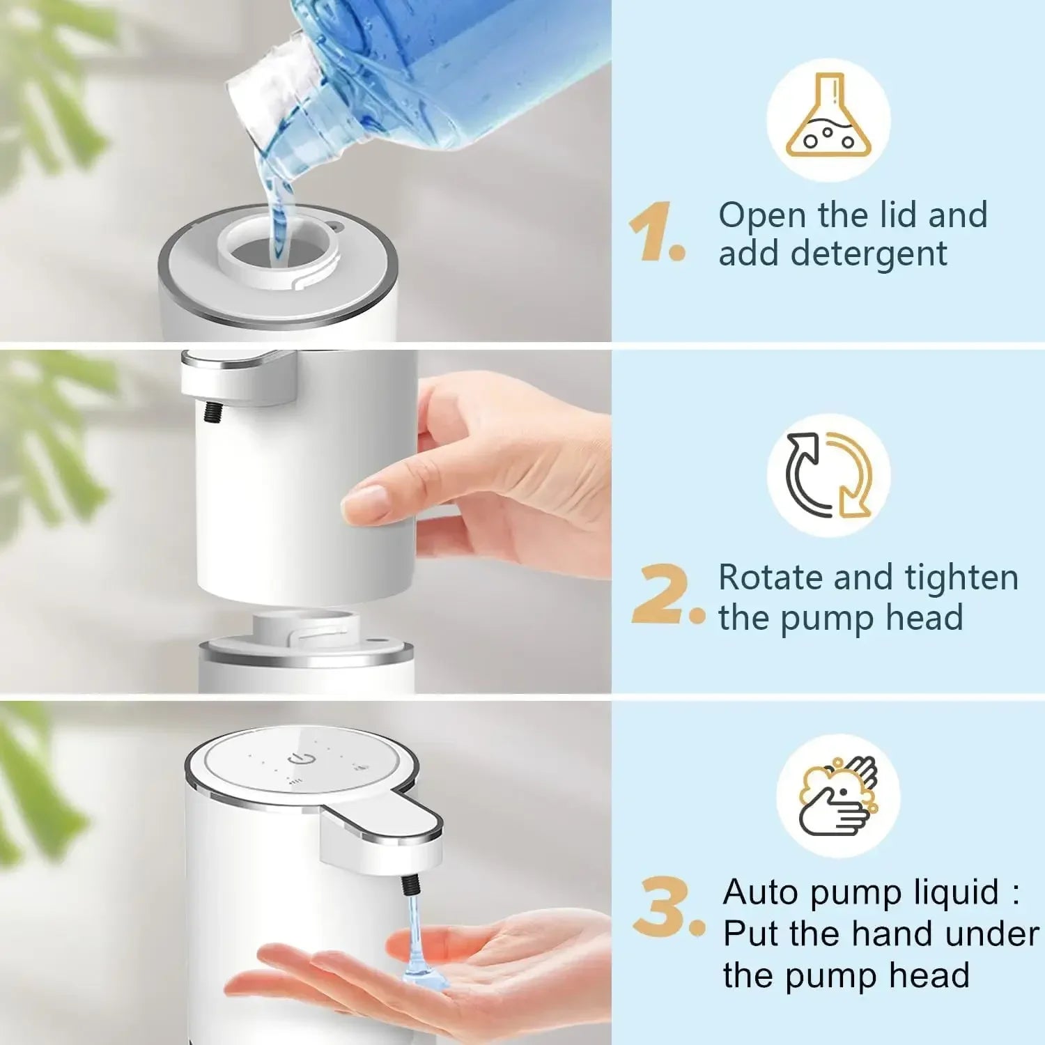 Automatic Touchless Soap Dispenser – USB Infrared Sensor Pump