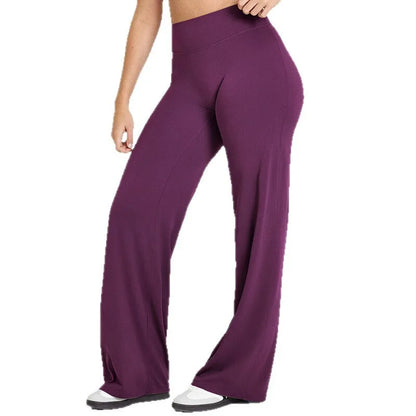 Women’s Straight-Leg Yoga Pants – Soft Mid-Waist Activewear