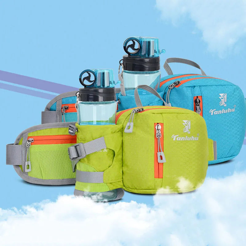 Running Waist Belt with Water Bottle Pouch