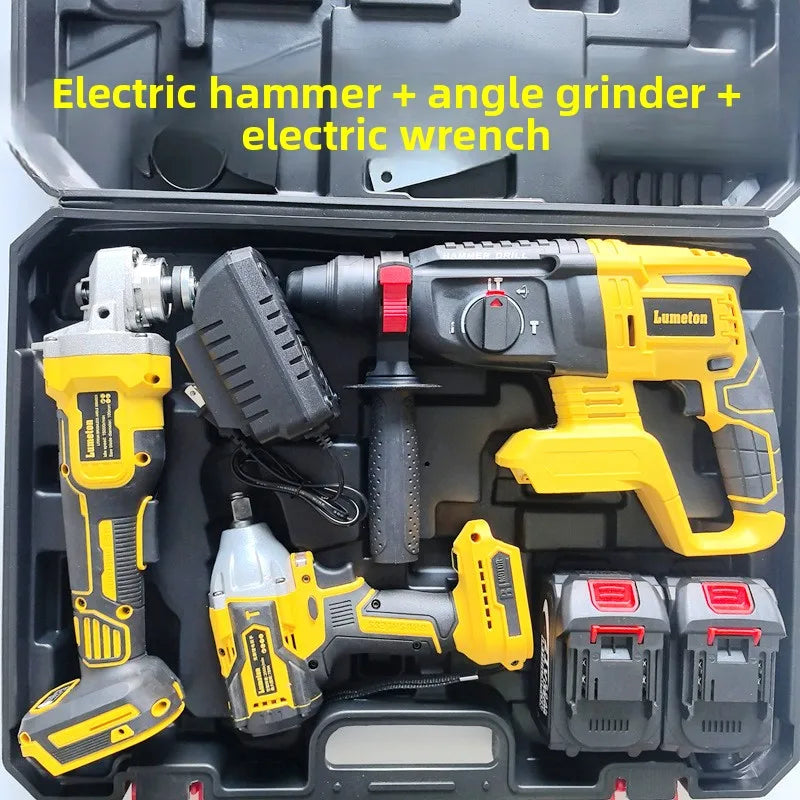 21V Brushless OEM Combination Tools Kit Electric Impact Drill Cordless Wrench Angle Grinder Hammer Drill Power Tool Set