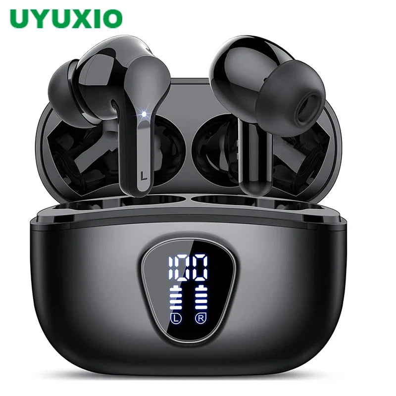 Wireless Bluetooth 5.3 Earbuds – Noise Cancelling, LED Display, 48H Playtime, Waterproof