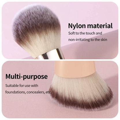 2PCS Double-Ended Foundation & Contour Brushes – Flat & Angled for Liquid, Powder & Cream