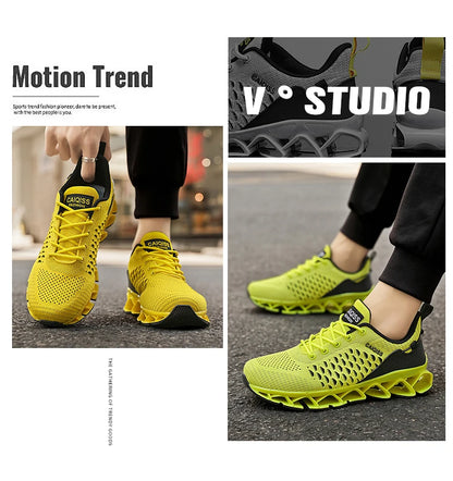 Men’s Lightweight Breathable Running Sneakers – Shock-Absorb Gym & Casual Shoes