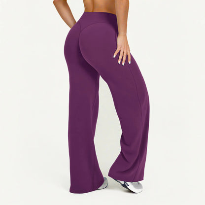 Women’s Straight-Leg Yoga Pants – Soft Mid-Waist Activewear