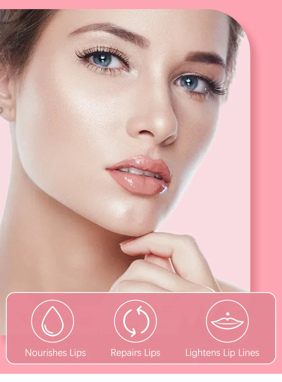 Hydrating Pink Lip Oil Gloss – Moisturising & Plumping Lip Treatment Soft & Nourished Lips