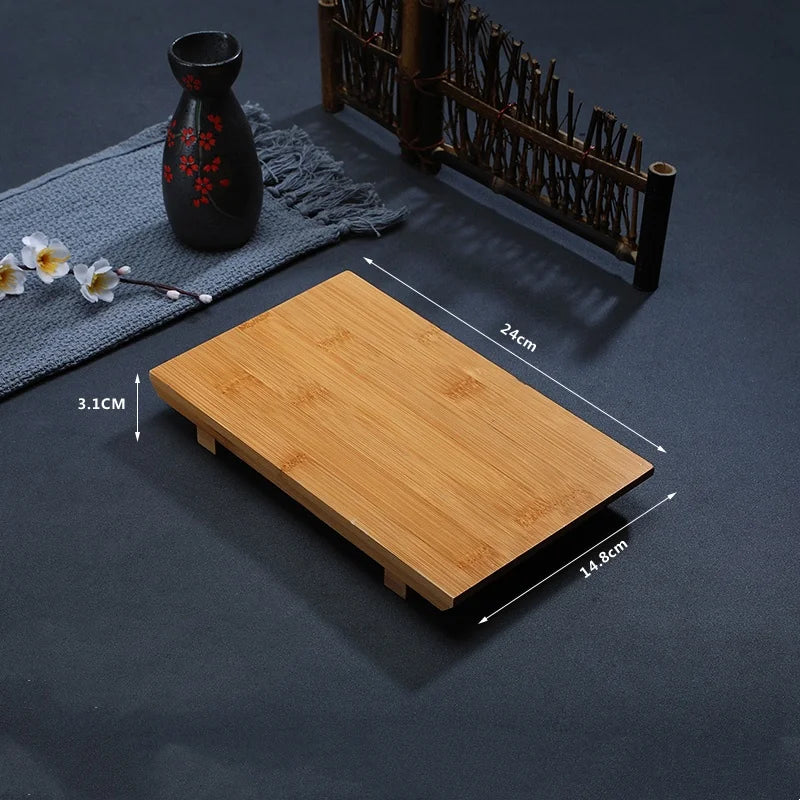 Bamboo Sushi Serving Board – Japanese Sashimi Boat Plate Tray
