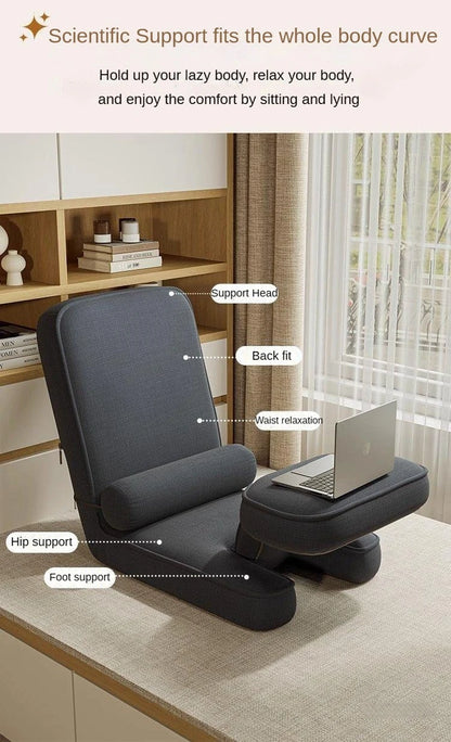 4-in-1 Adjustable Chaise Lounge Sofa Bed with Pillow – 15-Position Floor Lounger