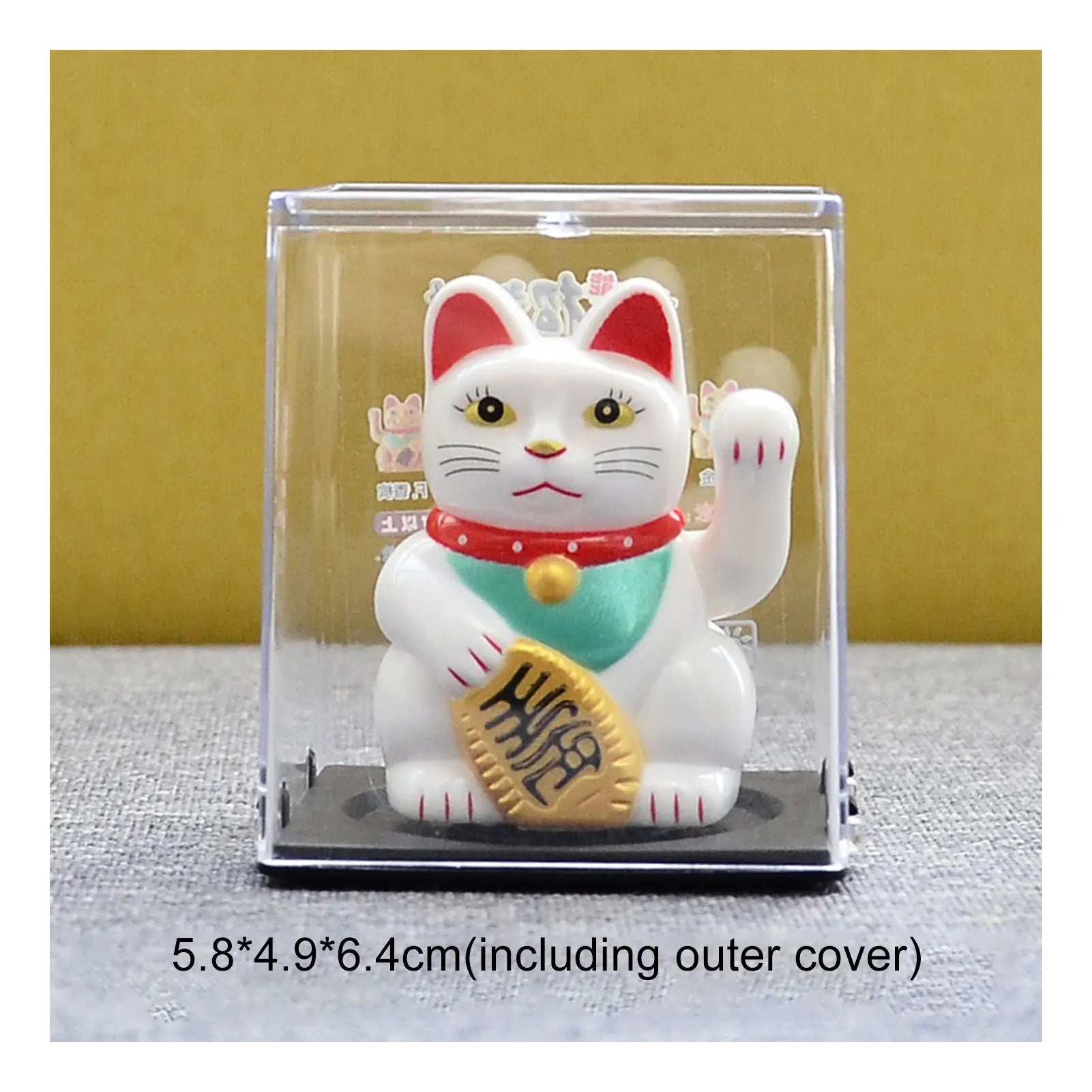 Solar Powered Maneki Neko Lucky Cat – Waving Fortune Cat Decor