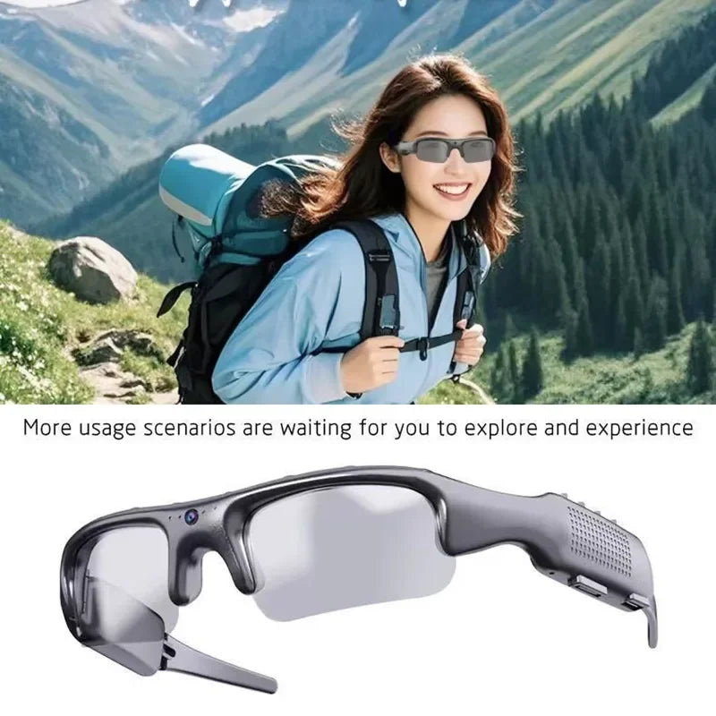 Smart Sports Glasses Outdoor Cycling HD 1080P DVR Camcorder Sun Glasses Built-in Audio Video Recording WiFi Cam Sunglasses
