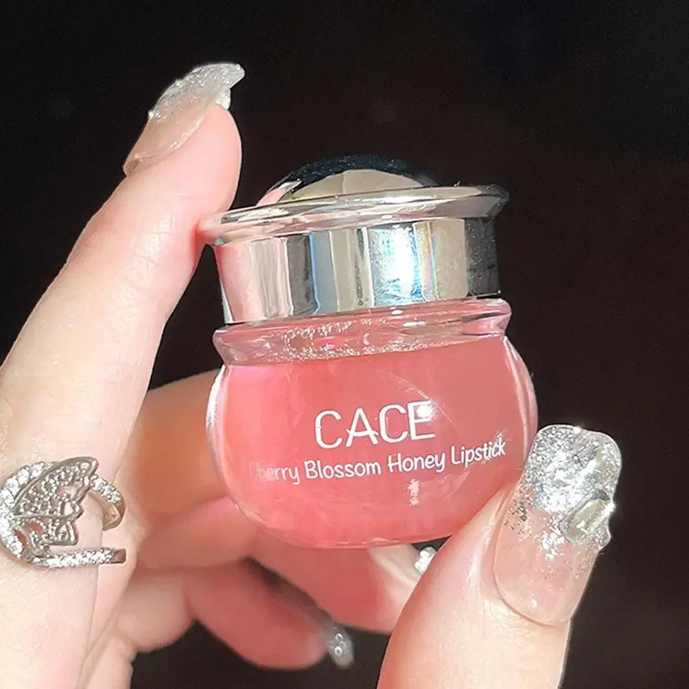 Moisturizing Lip Balm Lip Mask Lips Care Makeup Honey Peach Anti-Cracking Fades Lips Lines Lipsticks Base Makeup Jelly Lip Balm