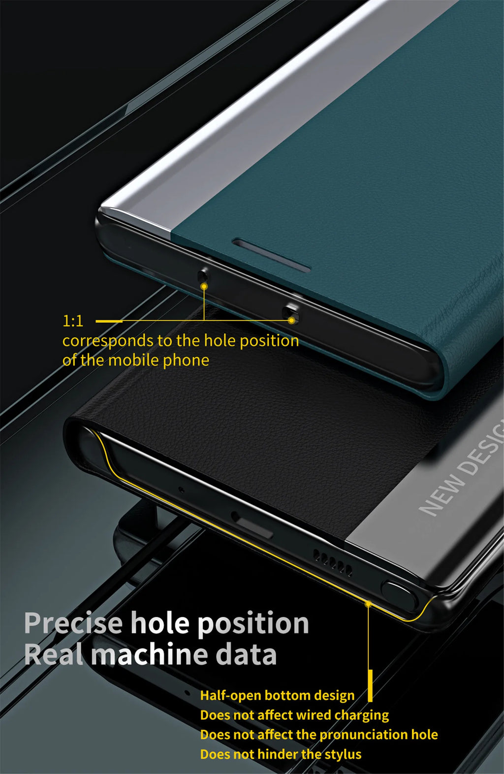 Luxury Shockproof Leather Flip Case for iPhone 17, 16, 15, 14, 13 & 12 Series