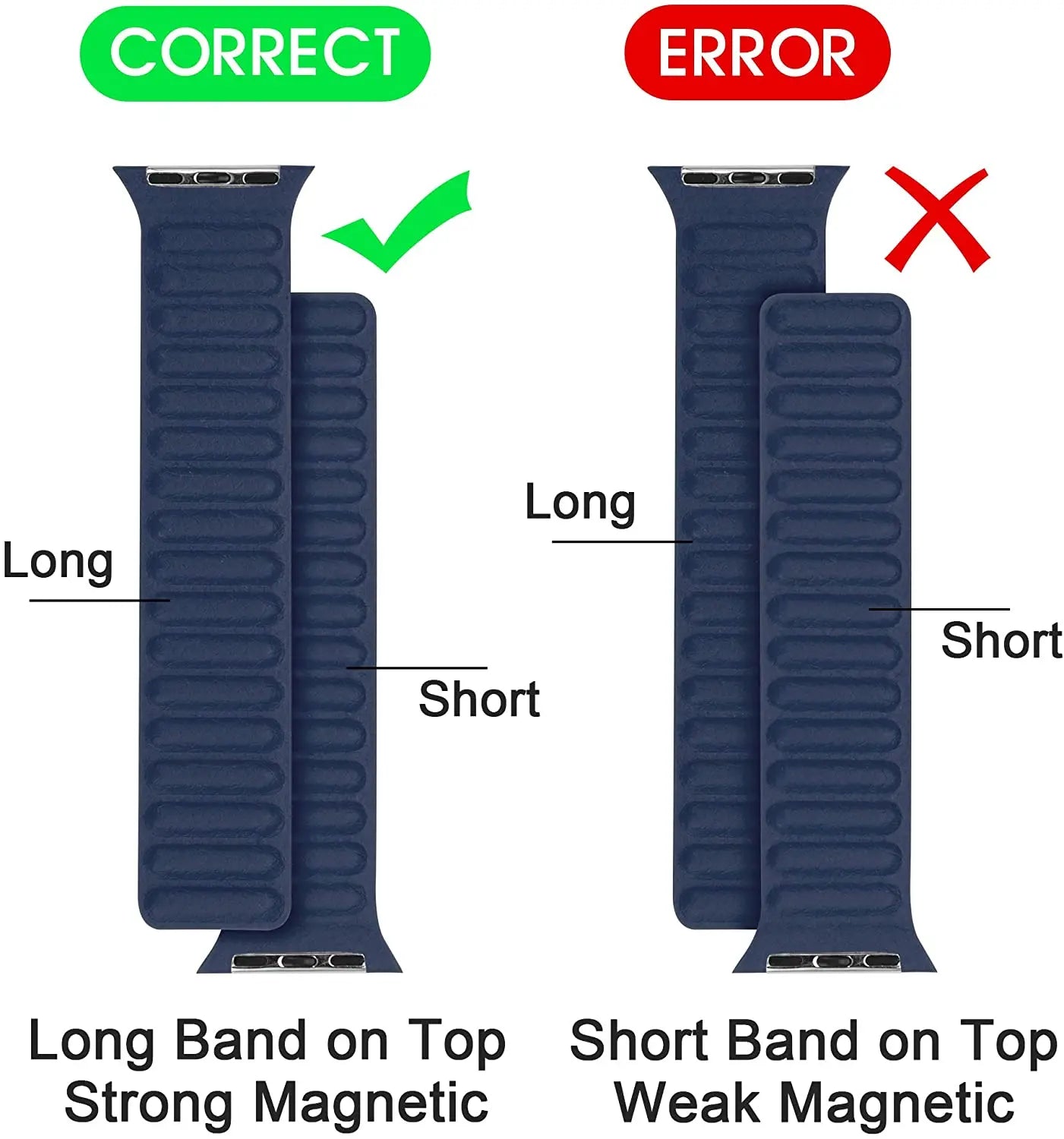 Leather Link for Apple watch band 44mm 45mm 40mm 38 42 Magnetic Loop bracelet iWatch seires SE 6 7 8 9 10 46mm ultra2 49mm strap