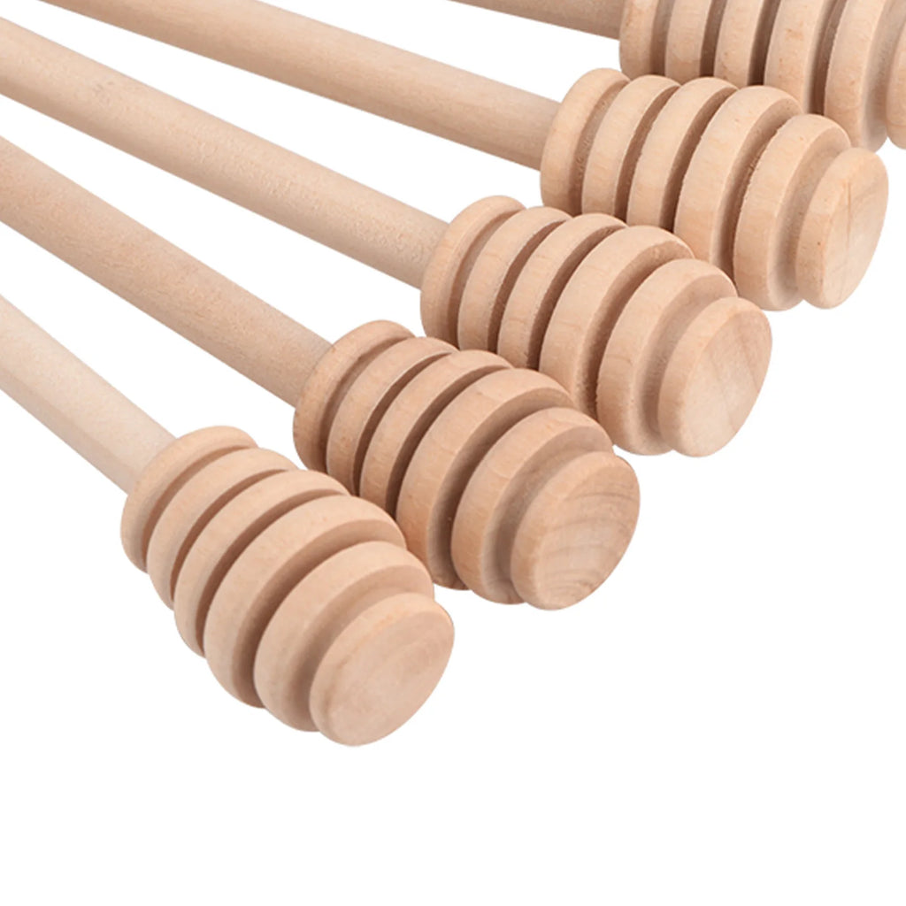 50PCS Wooden Honey Dipper Sticks – Natural Jam & Honey Stirring Sticks