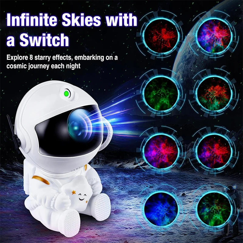 Astronaut Galaxy Projector – Star Night Light for Bedroom Decor