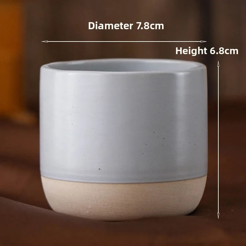 Vintage Ceramic Coffee Mug – Japanese Style Stoneware Espresso Cup