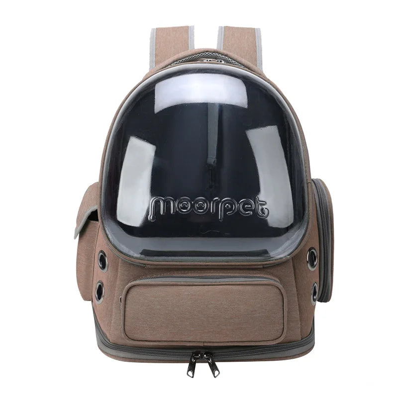Astronaut Cat Backpack – Transparent Space Capsule Pet Carrier