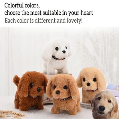 Interactive Walking & Barking Plush Puppy Toy – Battery Operated Pet Companion for Kids