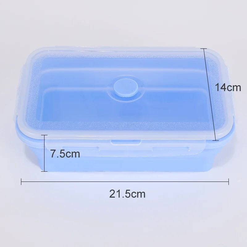 Collapsible Silicone Food Storage Containers – Stackable Lunch Box with Lid