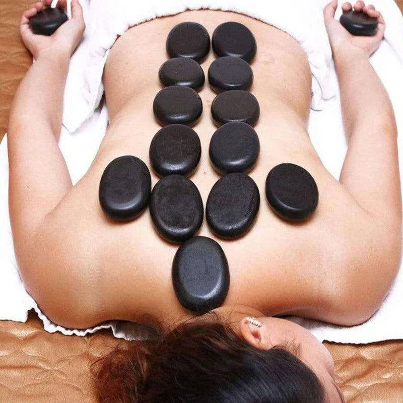 4PCS Hot Stone Massage Set – Jade & Basalt Relaxation Kit