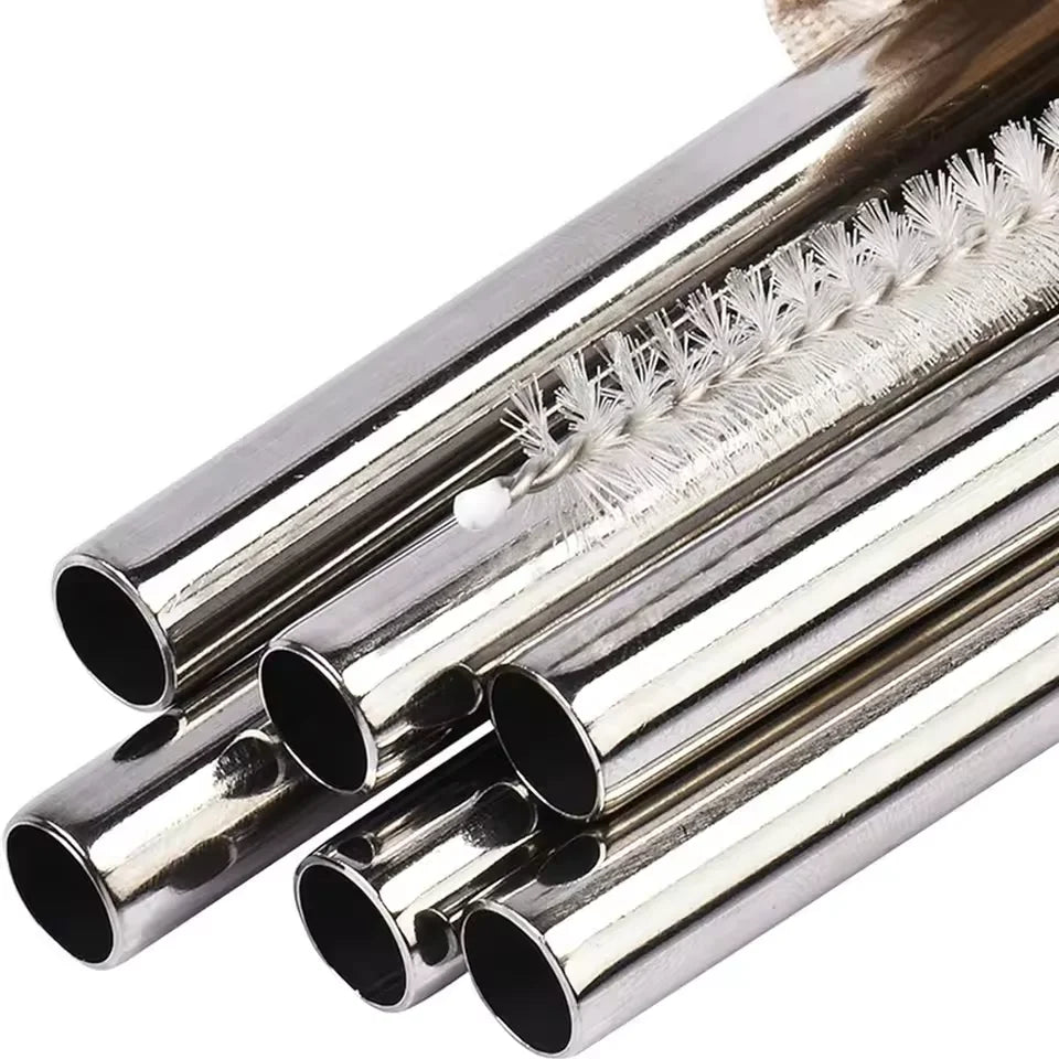 Reusable Boba Straws – Stainless Steel Wide Smoothie Straws (4PCS)